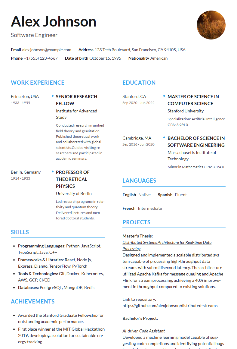 Lawyer CV preview