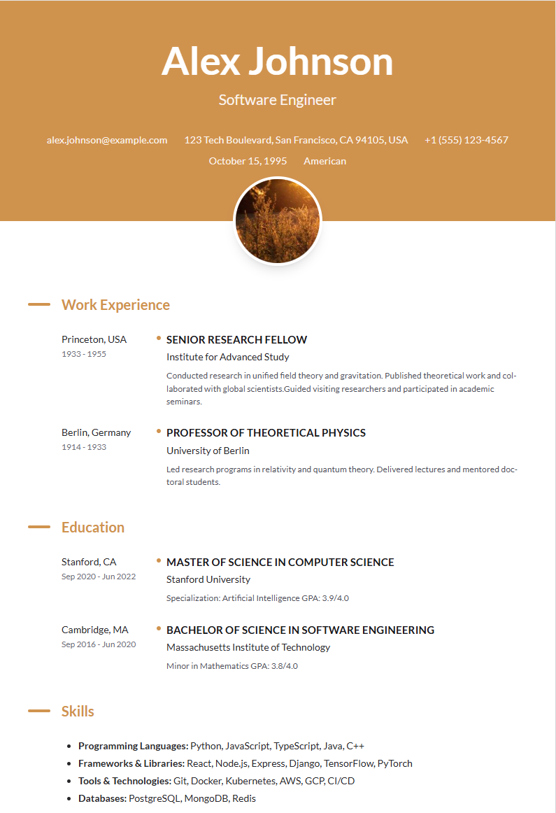 Graphic Designer CV preview